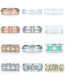 sterling Silver Plain Ring Diamond Double T السيدات المفضلات عيد الميلاد المجوهرات الصين بالجملة 1333354