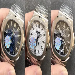 40 5mm quadrante bianco grigio blu uomo PF fabbrica automatico Cal 324 S QALU 24H orologio da uomo con fasi lunari display 5726 giorno e data lunare Cryst288P