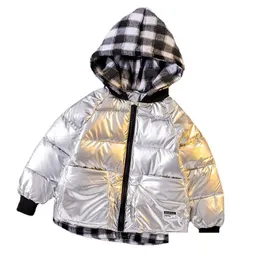 Daunenmantel Daunenmantel Jungen Winter Wattierte Jacke Verdickte Kapuze Drop Delivery Baby, Kinder Umstandsbaby Kinderkleidung Oberbekleidung Dh4Ux