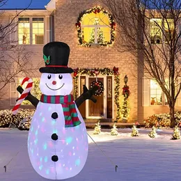 Party-Dekoration, 1,6 m, aufblasbare Weihnachtsdekoration für den Außenbereich, integrierte LED-Lichter, aufblasbarer Schneemann, Hof, HYD88236O