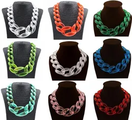 Ufavoirte 2020 New necklace Unique Design Big Plastic Resin Chain Necklace For Women Fashion Jewelry Matte Bright Color16521537