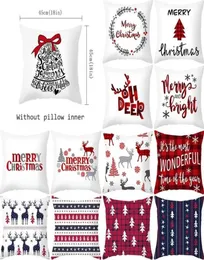Merry Christma Pillow Case Decorations for Home Reindeer Santa Claus Tree Cushion Cover Christmas Ornament 2021 Xmas Gift Nytt år8692860