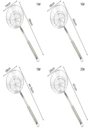 Aranha filtro de aço inoxidável skimmer concha comida fritar colher com alça longa para casa cozinha frito restaurante 2106261717829