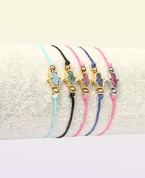 New Design Handmade Bracelets 여성 2019 New Rope CZ Beads Bracelets Jewelry Accessories Evil Eye Lucky Hamsa Bracelet5570390