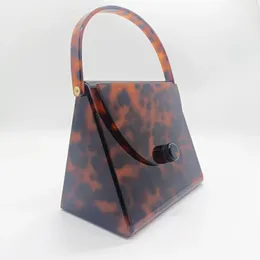 Sacos de noite Marca Acrílico Sacos de Noite Preto Âmbar Leopardo Embreagem Bolsa De Luxo Designer Mulheres Carteira Casamento Nupcial Prom Bolsa 231211