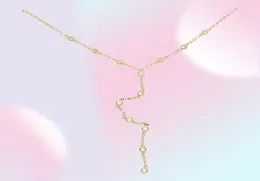 Gold plated high quality cz station Y lariat necklace 2018 summer sexy women gift european women long chain gorgeous fashion jewel7633644