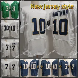 NCAA Notre Dame College Football Jerseys 10 Sam Hartman 7 Audric Estime 3 Joe Montana 스티치 남성 셔츠 S-xxxl blank