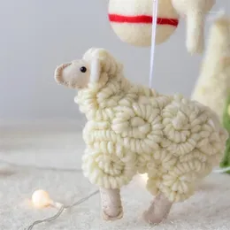 Juldekorationer trädhänge hängande för hemprydnader Little Sheep Xmas Pendants1221r