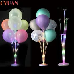 10pc parti dekorasyon seti LED hafif balon sahipleri çocukların doğum günü partisi balon çubukları düğün dekorasyon balonları helyum balonlar yetişkin balonlar 231212