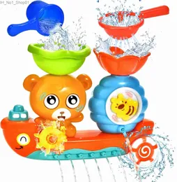 Bath Toys Bath Toys for Toddlers Kids Bathtub Toy Bear Water Tub Toys for Shower Bath Time Toys Baby Kids Infant Preschool Learning Gift Q231212