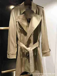 Męskie okopy designerskie wysokie wersja męska Kensingtontrench British Trench Coat Ombt