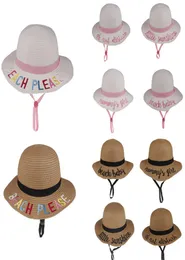 10styles Kids Bucket Hat Strawhat Sunhat summer beach Sun Hat Word Fishing Caps Baby Fisherman Cartoon Kids Beach Baby Hats Shippi6324229