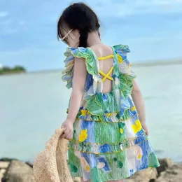 Vestidos de niña para niñas, Color puro, encaje que combina con todo, Vestido de manga corta de verano, ropa de princesa para bebé