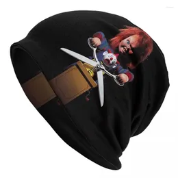 Berets horror zabójca chucky bonnet hat dzianin hats mężczyźni kobiety fajne unisex dziecięce film film ciepły zima czapka