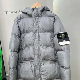 Stoneisland Пуховик Осень Зима Новая мужская куртка-пуховик с камнем Пуховик High Edition Металлический нейлон Водонепроницаемый Пара Спорт и отдых Хлопковое пальто