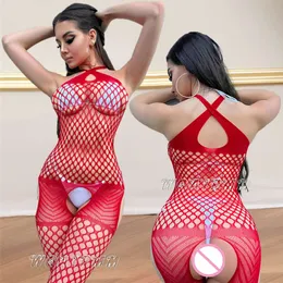 Moda fishnet oco para fora macacões para mulheres sexy ver através de meias de corpo inteiro roupas senhoras malha perspectiva bodysuits sexy