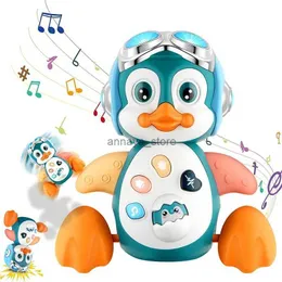 لعبة Electric/RC Animals Penguin Musical Toy للحيوانات الأليفة الإلكترونية للأطفال يمكنها الزحف مع الإضاءة الموسيقية Music Robot Game Toys1l23116