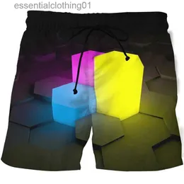 Pantaloni corti psichedelici estivi maschili uomini uomini donne donne kid 3d stampato di nuoto tronchi spiaggia pantaloncini skateboard sport shorts sciolti casual l231212