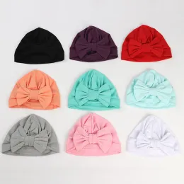 Neonate ragazzi Cappello annodato con fiocco Cappello indiano con fiocco per neonato Cappelli indiani in cotone Colori caramelle Cappellini per bambini BJ