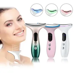 페이스 케어 장치 EMS 미세 화폐 턱 리프팅 넥 뷰티 장치 LED P Firming Rejuvenation anti Wrinkle Skin Massager 231211