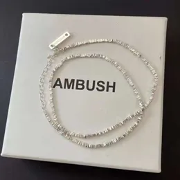 ambush necklace jewelry AMBUSH s999 sterling silver chip splicing Dandy Valentine's Day gift wave chain