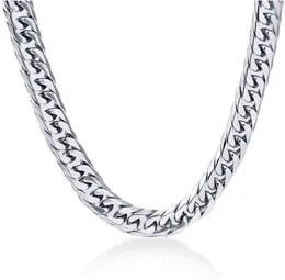 NIBA 3578mm Wide Men039S Chain Collana Uomo 24inch rostfritt stål Silverpläterade Cadenas Hombre Halsband mode smycken1186841