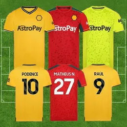 23 24 Wolvess Soccer Jerseys Matheus Sarabia Raul Neto Neves Traore 2023 2024 Wanderers Podence Lemina Hee Chan Wolverhampton Camisas de futebol Homens Kit Kids uniformes