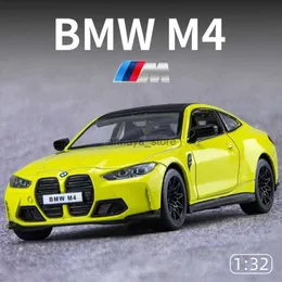 Diecast Model Cars 1 32 BMW M4 IM G82 Supercar Alloy Car Model With Pull Back Sound Light Children Gift Collection Diecast Toy ModelL231212L23116