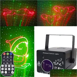 Лазерное освещение Led 3D Dmx 512 Сценический цветной проектор Линейная анимация Проекционная лампа Бар Семья KTV Flash Beam Музыкальное оборудование Танец Dhjyp