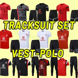 Weste POLO IBRAHIMOVIC 23 24 Fußball-Trainingsanzüge AC GIROUD R.LEAO BENNACER Theo ROMAGNOLI FLORENZI TONALI REBIC 2023 2024 Fußballtrikot Maillot Erwachsenentraining MILANS