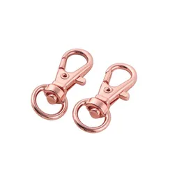 200pcs Swivel Lobster Clasp Hooks Keychain Split Key Ring Connector For Bag Belt Dog Chains DIY Jewelry Making Findings2222863