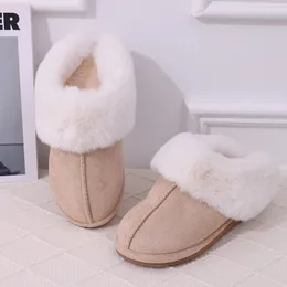 Slippers Bebealy Indoor Fluffy Slippers For Women Winter Fluffy Suede Home Slippers Female Plush Garden House Shoes With Padded Slippers 231212