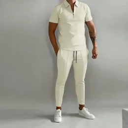 Tute da uomo 2023 Stazione europea Estate esplosivo transfrontaliero Amazon Menswear Slim Trend Gioventù per il tempo libero Sport Tuta traspirante