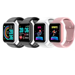 Per IOS Android Y68 D20 Smart Watch Bracciale fitness Pressione sanguigna Monitor della frequenza cardiaca Contapassi Esercizio aerobico Bracciale Uomo Donna Smart Watch