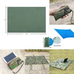 Nuovi cuscinetti per esterni Nuovo 230x210 cm Tasca esterna per picnic da campeggio Tappetino per umidità impermeabile Camouflage Coperta da spiaggia Copertura pieghevole Biancheria da letto