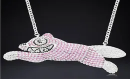14K Iced Out собака кулон ожерелья CZ персонаж мультфильма животные подвески хип-хоп ювелирные изделия Рождество Valentine039s День Gift6296175