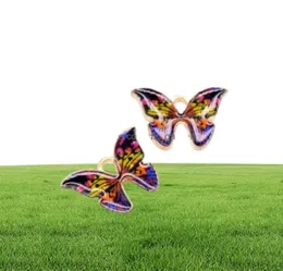 Colgante de mariposa colorido, 100 Uds., lote de 12x15mm, colgantes con dijes de animales esmaltados, aptos para collar, pulsera, fabricación de joyas Diy Rmii Xzd5C5770951