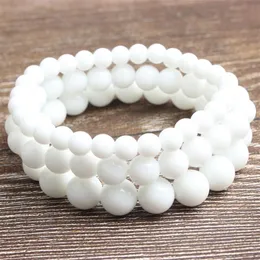 Fashion natural Jewelry White Stones beads bracelet be fit for men and women Accessories and amulets240W