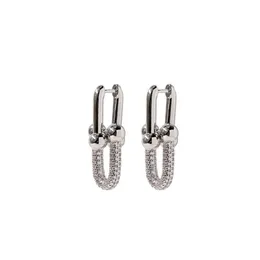 Boucles d'oreilles longues en forme de coeur en acier inoxydable pour femmes, bijoux authentiques, or rose, argent, boucle d'oreille d'amour avec cristal310J