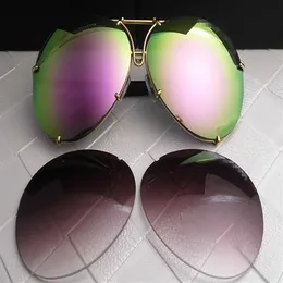 Hela glasögon män kvinnor mode p8478 cool sommarstil polariserade glasögon solglasögon solglasögon 2 set lins 8478 med cas235i