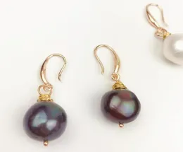 2021 Pendantörhängen Classtic Big Size Natural Freshwater Baroque Pearl Högkvalitativ Pearl Earring för kvinnliga smycken12532768136785