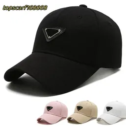 Inverted triangle label baseball caps Designer hats Men's and women's trends Spring and fall hats Cotton visor hats