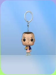 Key Rings pops anime stranger things 4 eleven dustin Demogorgon figure keychain keyring for women men trinket keyfob car key bag p8317674