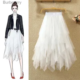 التنانير tulle التنانير النسائية faldas jer moda 2021 الموضة مرنة عالية الخصر شبكة tutu maxi مطوي طويل midi saias jupe skirtl231212