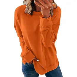 Felpe con cappuccio da donna Felpe tinta unita Donna Girocollo ampio Abbigliamento sportivo Tute Tempo libero Top oversize Pullover temperamento Sudaderas