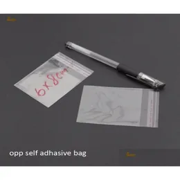 Packing Bags Wholesale Promotion Real 1000Pcs Clear Resealable Bopp Poly Cellophane Bag 6X8Cm Transparent Opp Gift Bags Plastic Packag Dhhir