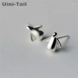 Серьги-гвоздики Uini-Tail из стерлингового серебра 925 пробы, милые серьги с маленьким пингвином, корейские модные гипоаллергенные ювелирные изделия высокого качества1350e