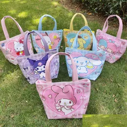 Borse in pelle di cartone animato Borsa per il trasporto a mano Tote Lunchbox Bento Impermeabile Allargamento Love Kurumi Regalo felice per studenti e C Dhqzn