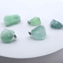 Collane con pendente 20 pz Promozione Naturale Irregolare Minerale Grezzo Verde Fluorite Cristallo Energia Pietra Guarigione Pendenti e Ciondoli Regalo All'ingrosso