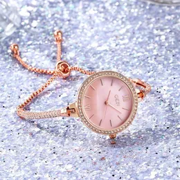 Moda feminina pulseira relógios gedi marca rosa ouro rosa banda estreita elegante senhora relógio simples mimalismo casual feminino clock263p